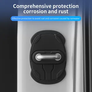 Couvercle de boucle de verrouillage de porte de voiture en Silicone, 4 pièces, pour Kia K5 Optima Sportage <span class=keywords><strong>Sorento</strong></span> EV6 Stinger, amortisseur de chocs, accessoires de voiture - Product Image 5
