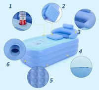 Baignoire gonflable en PVC pour bébé, récipient à usages multiples, de haute qualité, Durable, pour piscine spa, baignoire pour adulte, avec dossier, offre spéciale
