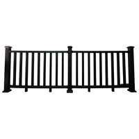 Bammax nouveauté résistant aux intempéries extérieur WPC terrasse garde-corps système de garde-corps composite pour la décoration de jardin à la maison