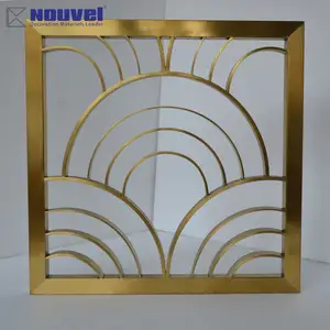 Nouvel Painel Aço Inoxidável Tela Laser Metal Room Divider Partition Wall Outdoors