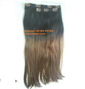 Usine en gros 100% Remy vierge Extension de cheveux humains Double dessiné Body Wave Clip dans la bande 100g & 200g Clip-in Bundles - Product Image 4