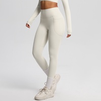 Nouveau tissu brossé double face uni, taille haute, très élastique, respirant, infroissable, en Spandex/Nylon, pour vêtements transfrontaliers