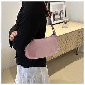 Retro Solid Color PU Leather Shoulder Bag Underarm Bag Women's Fashion Handbags Casual <b>Purses</b> Ladies Hand Bags Bolsos Para Mujer - Product Image 2