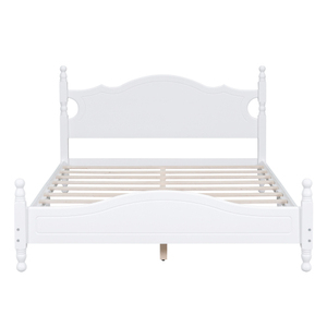 Modern Queen Size Solid <b>Pine</b> Wood Eco-Friendly Durable Platform <b>Bed</b> <b>Frame</b> with Wooden Slat Support for Bedroom Home Furniture - Product Image 5