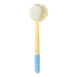 2-in-1 Double-Sided Long Handled Oval Bath Brush with PP Material Special Back <b>Scrubbing</b> for Children & Babies Showering Bathing - Product Image 1