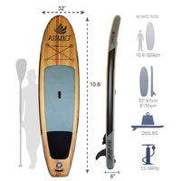 Papan dayung berdiri tiup untuk olahraga air, papan Wakeboard PVC lipat papan panjang, papan selancar Sup untuk air laut