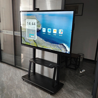 Pizarra Interactiva Inteligente LCD 4K de 55-100 Pulgadas con Pantalla Táctil de 20 Puntos, Cristal Antideslumbrante de 4 mm, Almacenamiento SSD de 128 GB, Sistema Operativo Android/Windows