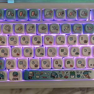 Personnalité A-nime M-i-k-u Keycaps 131 touches profil M-OA PBT Dye Subbed Keycap pour clavier mécanique Mx Switch - Product Image 3