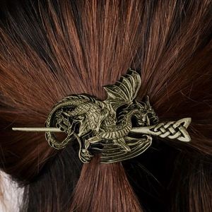 Barrettes à cheveux celtiques vikings, épingles à cheveux vintage à nœud celtique, bâtons à cheveux rétro en alliage d'argent, bijoux de barrette à cheveux en métal viking celtique - Product Image 3
