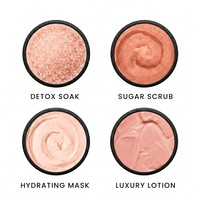 Kit de soin des pieds 4 étapes Pêche Douce : Bain détoxifiant, Gommage au sucre, Masque hydratant, Lotion de luxe – Coffret Pedi pour Fournitures de Salon de Manucure