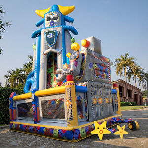 Résidentiel <span class=keywords><strong>Robot</strong></span> gonflable funcity combo videur avec toboggan et <span class=keywords><strong>piscine</strong></span> centre de loisirs - Product Image 3