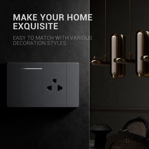 Trang trí tường chuyển đổi ổ cắm tấm 118 loại 1 Gang 1 cách 2 cách đẩy nút tường chuyển đổi + đa chức năng 3 pins tường ổ cắm - Product Image 5