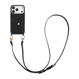 Custodia a tracolla in pelle PU premium alla moda per iPhone 17 Pro Max con laccetto e portafoglio integrato - Product Image 1