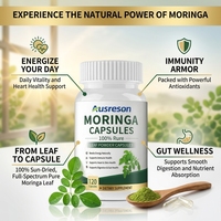 Capsules d'Énergie Bio Moringa OEM Plus : Complément pour la Santé de la Peau, Vente en Gros de Capsules d'Extrait de Feuilles de Moringa pour Mincir