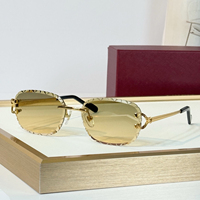 Lunettes de soleil ovales élégantes sans monture, de créateur, protection UV400, dégradées, style vintage de luxe pour femmes, idéales pour l'été, les mariages et les vacances