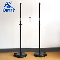 Poteau de filet de volley-ball portable avec roues et base lestée, hauteur réglable