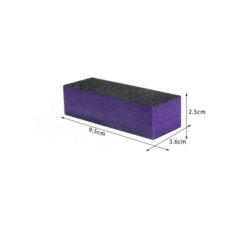 3 Pièces Chaux sable ongles filigrane trois côtés noir sable broyage Lime à ongles éponge outils de manucure kit ensembles