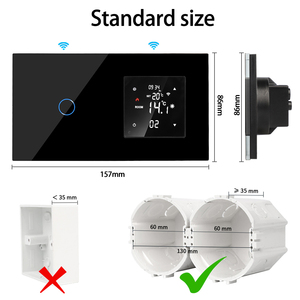 Touchmi tuya thông minh 1/2/3 gang chuyển đổi ánh sáng và nhà tường nhiệt điều khiển làm việc với Google Alexa - Product Image 5