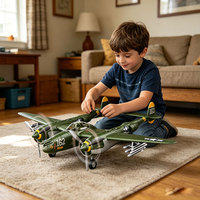 Kits d'avions en plastique 1/48, P-38 Lighting, avion de chasse américain, modèle d'avion de l'armée de l'air, blocs de construction pour enfants
