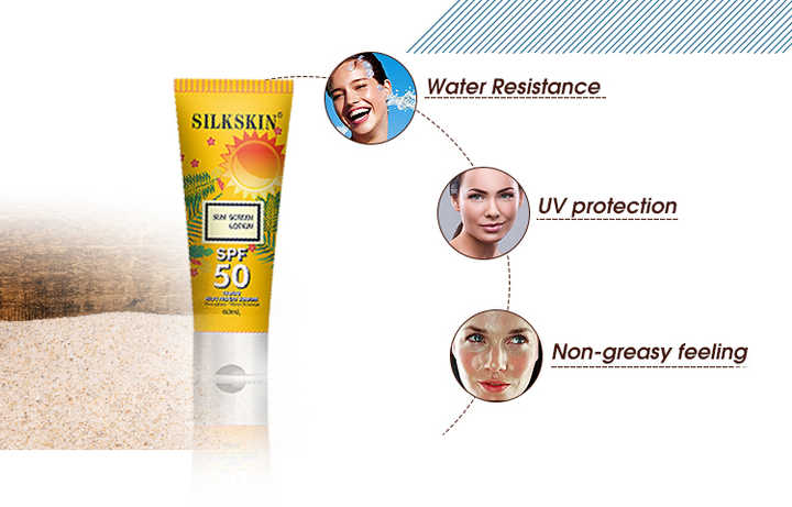 High Quality SPF 50 Wholesale Organic Zinc Sunblock Sunscreen Lotion with ISO22716& GMPC Factory