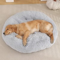 Coussin de canapé pour animaux de compagnie de luxe, style moderne, grande taille, personnalisable (tailles moyennes à XL), motif uni, accessoire en peluche pour l'hiver, pour chats