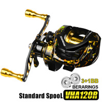 Reel Pancing Air Laut Tahan Air Horizon 7.2:1 VHA Carretes De Pesca De Mar Baitcasting dengan Sistem Pengereman Magnet