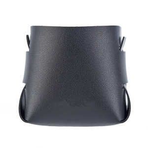 Round leather pen <b>holder</b>/<b>makeup</b> brush <b>holder</b>, Nordic style desktop vase/container, logo printable. - Product Image 3