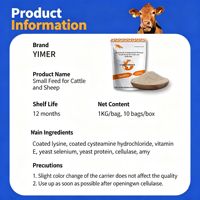 YIMER Additif Alimentaire en Poudre Brune pour Bovins et Caprins, Vitamines et Minéraux de Qualité Alimentaire, Favorisant l'Engraissement et la Croissance, Durée de Conservation : 12 Mois