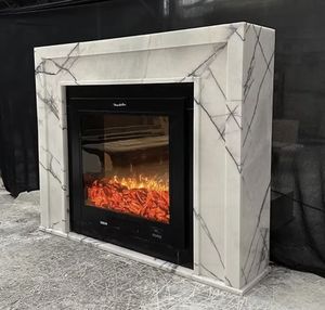 Moda francés estilo moderno interior hermosas <span class=keywords><strong>venas</strong></span> púrpuras blanco piedra Natural mármol Lila mármol chimenea envolvente - Product Image 4