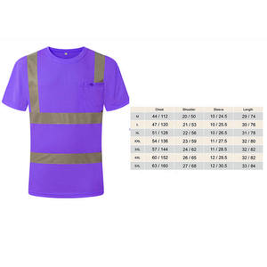 เสื้อยืดแขนสั้นสำหรับผู้ชาย, เสื้อเซฟตี้สะท้อนแสงระบายอากาศได้ดีสำหรับฤดูร้อนเสื้อผ้ากลางแจ้งใช้ในการก่อสร้าง - Product Image 5