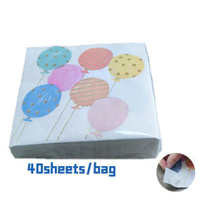Servilletas de Papel Coloridas y Vibrantes, Degradables, para Celebraciones de Acción de Gracias, San Valentín, Cumpleaños, 5x5 Pulgadas, 40 Unidades, Globos, Marca LR - Product Image 2