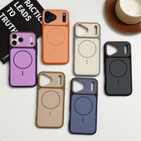 Coque de téléphone magnétique en PC couleur mate originale, protection antichoc de l'appareil photo, compatible avec la charge sans fil pour iPhone 17 16 15 Pro