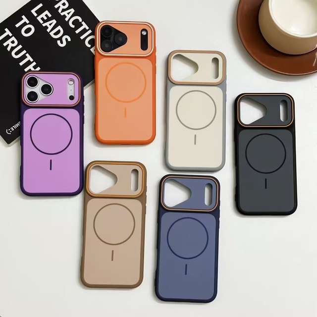 Matte Original Color PC Magnetic Phone Case, Shockproof Camera Protection Wireless Charging Compatible for iPhone 17 16 15 Pro