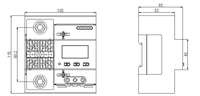 Compteur d'énergie DC Acrel DJSF1352-D-600, courant max. 600A, affichage LCD solaire photovoltaïque, borne de recharge VE, Modbus-RTU, rail DIN