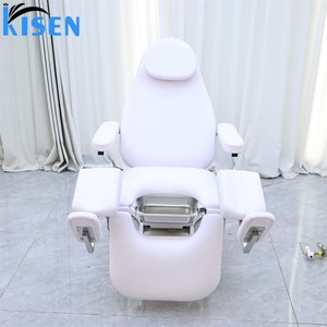 Table de traitement multifonctionnelle électrique KISEN pour hôpital, 2 moteurs, fauteuil d'examen gynécologique, lit d'accouchement obstétrical avec étriers - Product Image 1