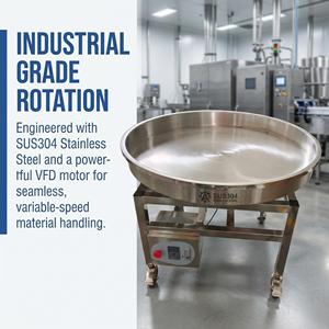 Bandeja Giratoria de Acero Inoxidable <span class=keywords><strong>para</strong></span> <span class=keywords><strong>Mesa</strong></span> de Colección, Diseño Antideslizante <span class=keywords><strong>para</strong></span> Servir Alimentos y Organización de Líneas de Producción de Empaque - Product Image 1