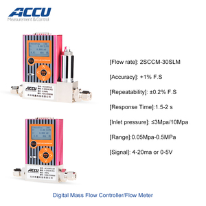 Débitmètre numérique en acier inoxydable, contrôleur thermique de gaz, N2 Air MFC, précision +/-1%, plage de mesure 2SCCM-30SLM - Product Image 3