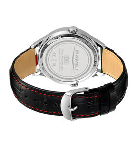 Reloj SKMEI 9389 de Diseño Nuevo con Esfera Cuadrada de Acero Inoxidable y Correa de Cuero, Reloj de Cuarzo para Hombre de Lujo de 40 mm Resistente al Agua 3BAR - Product Image 6