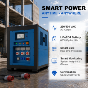 Sistema de Almacenamiento de Energía Móvil de 60 kWh y 30 kW, BESS Portátil con Salida ACDC, Energía Fuera de la Red para Construcción, Respaldo de Emergencia CTESS603 - Product Image 4