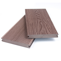 Papan Dek Komposit Kayu Plastik Luar Ruangan Tekstur Kayu Lantai Murah Kayu Keras Buatan WPC Decking