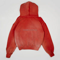 Fabricante de Sudaderas Personalizadas de Alta Calidad para Hombre, Estilo Urbano, Oversize, 100% Algodón, Sudadera Corta con Efecto Desgastado por el Sol para Hombre