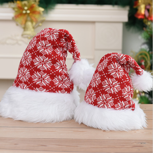 Hot Xmas Hat Decoration Santa Hat with Lining Li <strong>Felt</strong> <strong>Red</strong> and White Stripe Sequin Christmas Plush Christmas Hat for Adult Kids - Product Image 6