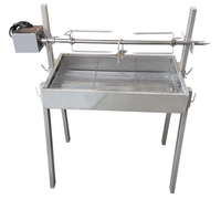 Rôtissoire extensible au charbon de bois pour barbecue