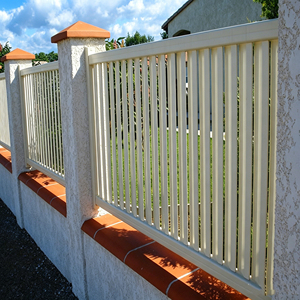 Clôture de sécurité en aluminium à lattes, respectueuse de l'environnement, résistante au vent, durable, avec revêtement en poudre, pour extérieur, maison, <span class=keywords><strong>jardin</strong></span> - Product Image 4