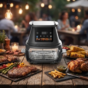 Nueva <span class=keywords><strong>Freidora</strong></span> <span class=keywords><strong>de</strong></span> Aire Digital Inteligente <span class=keywords><strong>de</strong></span> Vidrio No Tóxico <span class=keywords><strong>3</strong></span> en 1 con Olla, Parrilla y Tazón <span class=keywords><strong>de</strong></span> Vidrio, 4L y 6L <span class=keywords><strong>de</strong></span> Capacidad, 1500W, Venta al por Mayor OEM - Product Image 3