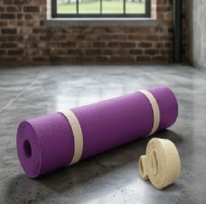 Tapis de yoga sportif en EVA de 4 mm, durable, imperméable, pour la maison, la salle de sport, le Pilates, les étirements, l'entraînement d'équilibre, avec absorption des chocs - Product Image 4