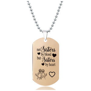 Rose Gold Stainless Steel Granddaughter Grandson Grandma Grandpa Daughter Son Mom Dad Nephew <strong>Niece</strong> Best Friend Sister <strong>Necklace</strong> - Product Image 6