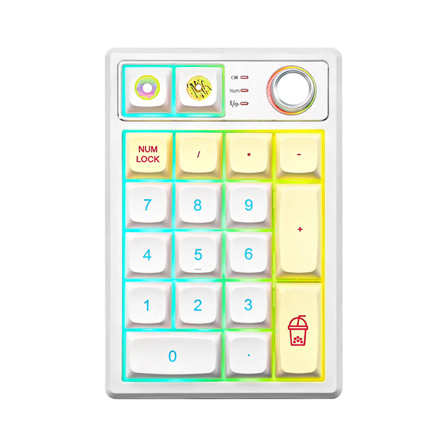 YUNZII YZ19 New RGB Wireless Mechanical Numpad with Knob Tri Mode for Bluetooth 2.4G USB C Gaming Keypad