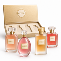 Ensemble de 4 mini-parfums, parfums multi-fragrances longue durée, coffret cadeau de luxe pour les voyages