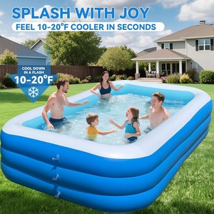 <span class=keywords><strong>Piscina</strong></span> Gonfiabile Rettangolare in PVC a 3 Strati per Adulti e Bambini, Ideale per Feste Acquatiche Estive - Product Image 3